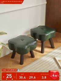 Ghế đẩu nhỏ, ghế đẩu thấp gia dụng phòng khách, ghế dài gỗ nguyên khối cao cấp, ghế thay giày cửa đ