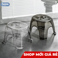 Ghế đẩu nhựa chống trượt chất liệu nhựa Acrylic trong suốt dùng trong gia đình