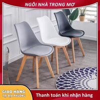 Ghế Decor Ghế Làm Việc Văn Phòng Ghế Phòng Ăn Ghế EAMES Chân Gỗ Chắc Chắc Có Đệ Ghế tựa lưng