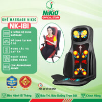 Ghế Đệm Massage Toàn Thân Nikio NK-181 - Máy Mát Xa Lưng, Cổ Vai Gáy, Con Lăn 3D Xoa Bóp Chuyên Sâu, Kết Hợp Hồng Ngoại, Rung Và Nhiệt Giúp Cơ Thể Thư giãn, Giảm Căng Thẳng - Màu đen