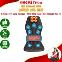 Ghế đệm massage trên ô tô và tại nhà Nikio NK-150 - Con lăn 3D kết hợp rung và nhiệt sưởi, túi khí nâng đỡ lưng