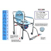 GHẾ ĐI BÔ, GHẾ ĐI VỆ SINH, GHẾ TẮM LUCASS GX300 CHO NGƯỜI TAI BIẾN-NGƯỜI GIÀ YẾU LUCASS