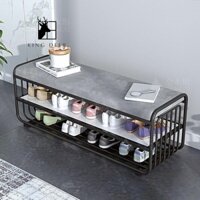 ghế đi giày thông minh, ghế ngồi chờ 2 tầng decod trang trí