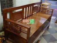 Ghế Di Văng Gỗ Tựa Đồng Tiền