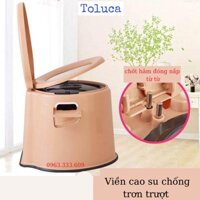 Ghế đi vệ sinh dành cho người già, bô vệ sinh cho người bệnh khung sắt phi 25 sơn tĩnh điện