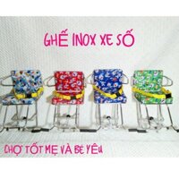 GHẾ ĐI XE MÁY INOX CÓ ĐAI CHO XE SỐ