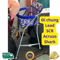 Ghế Đi Xe Máy Lead An Toàn Cho Bé, Ghế Ngồi Xe Máy Cho Bé Có Vòng (Ghế Sắt - Xếp Gọn)