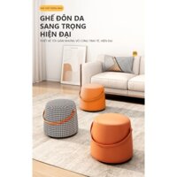 Ghế đôn bọc da ghế sofa có quai xách sang trọng hiện đại - GC25