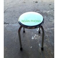 GHẾ ĐÔN CAO CÂP INOX 201.MẶT LỚN 30CM,CAO 48,5CM.HÀNG DÀY KHÔNG ĐỘN CÁT NẶNG 3.4KG