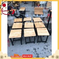 Ghế đôn chân sắt sơn tĩnh điện vuông 30x30 cao 45 cm