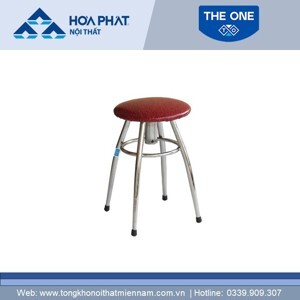 Ghế đôn đệm nhựa khung mạ Hòa Phát GD03MN