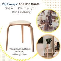 Ghế đôn, Ghế đẩu Ghế cafe, Ghế Trang trí Gỗ uốn cong Quata Chair - Plywood cao su, Sơn gốc nước an toàn.