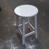 Ghế đôn gỗ cao 45 60 70cm trắng
