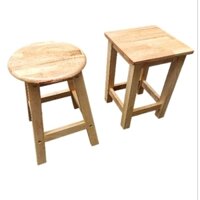 Ghế Đôn Gỗ Cao Su ( cao 45.mặt tròn 30cm vuông 30cm dày 17ly )Ship hàng Hoả tốc HCM