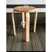 Ghế Đôn Gỗ Cao Su Ghép Chân Uống Cong ( cao 45 )Ship hàng Hoả tốc HCM❤️