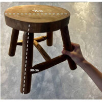 Ghế đôn gỗ mặt tròn 4 chân