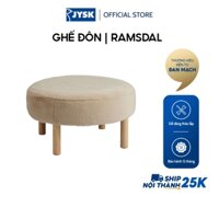 Ghế đôn | JYSK Ramsdal | gỗ công nghiệp/vải polyester | be/sồi | DK70xC40cm