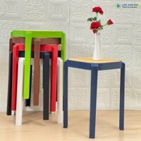 Ghế đôn nhựa đúc mặt vuông giá rẻ LAD3031
