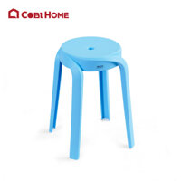 Ghế đôn nhựa đúc nguyên khối hình lốc xoáy - Màu Xanh Dương