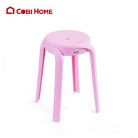 Ghế đôn nhựa đúc nguyên khối hình lốc xoáy - Màu Hồng