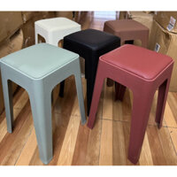 Ghế đôn nhựa gia đình, cafe, mặt ngồi bọc đệm da cao cấp ( nhập khẩu ) hàng có sẵn