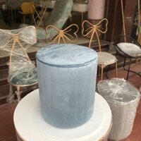 Ghế Đôn SOFA, Ghế Tròn Bàn Trang Điểm Chân Sắt Tĩnh Điện Để Phòng Ngủ Phòng Khách Các Tiệm Nail, Spa CN House