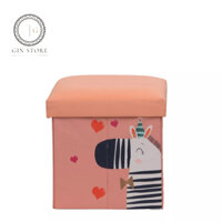 Ghế Đôn Trẻ Em Vuông Kiêm Đựng Đồ Xếp Gọn , Hộp Đựng Đồ Đa Năng Gin Store