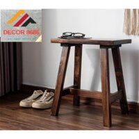 Ghế đôn vuông  gỗ thông tự nhiên cao 45cm phù hợp làm ghế cafe và ghế bàn ăn quán nhậu decoor không gian quán
