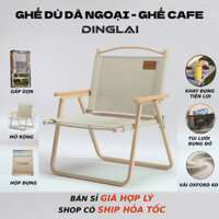 Ghế dù dã ngoại cafe gấp gọn, ghế xếp thư giãn chất liệu vải Oxford, chịu tải lên đến 150 kg
