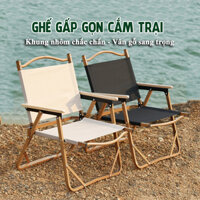 Ghế Dù Dã Ngoại Khung Nhôm Vân Gỗ Ghế Cắm Trại Du Lịch Gấp Gọn Có Tựa Lưng Thư Giãn Thoải Mái Ghế Camping Giá Rẻ NA72