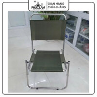 Ghế Dù Gấp Gọn Khung Inox Vải Bố Dù, Ghế Dù Xếp Trà Chanh, Cà Phê, Câu Cá