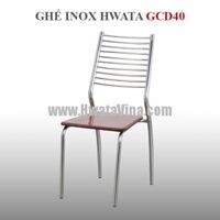 Ghế dựa inox Hwata cố định mặt gỗ GCD40