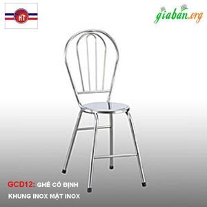 Ghế dựa inox Hwata cố định mặt inox GCD10