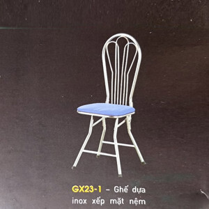 Ghế dựa inox xếp Hwata mặt simili GX23-1