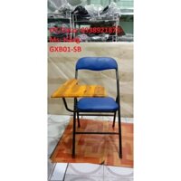 Ghế Dựa Xếp Gấp Mặt Nệm Simili Có Bàn Viết Gỗ - Mã: GXB01-SD-