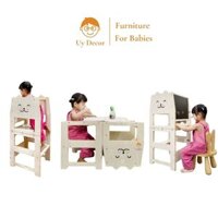 Ghế đứng bếp cho bé, ghế đứng cho bé rửa tay 3in1, Ghế đứng cho bé UYDECOR gỗ plywood nhập khẩu