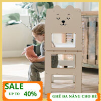 Ghế đứng bếp, Ghế rửa tay, Tháp hỗ trợ Montessori cho bé đa chức năng kiêm bảng vẽ hỗ trợ bé vui chơi học tập