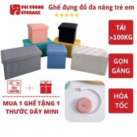 Ghế đựng đồ đa năng Không Họa Tiết cứng cáp thương hiệu VOI VUÔNG