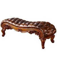 Ghế đuôi giường tân cổ điển gỗ gõ nhập khẩu thư giãn cho phòng ngủ