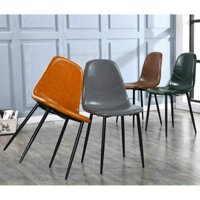 Ghế Eames đệm da chân sắt A10