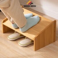 Ghế gác chân văn phòng Minh Như kê chân công thái học chống đau mỏi chân chất liệu gỗ MDF - D17