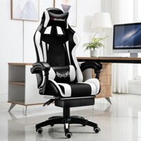 Ghế Game - Ghế Gameming, Gác Chân - Bọc Da Cao Cấp , Đệm Cao Su -Chân Xoay Ngã 135 độ