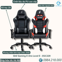 Ghế Gaming Edra EGC 229 Level E - Chất Liệu Da PU Cao Cấp - Đệm Cao Su Nguyên Khối - Kê Tay 2D - Chân Kim Loại Chắc Chắn