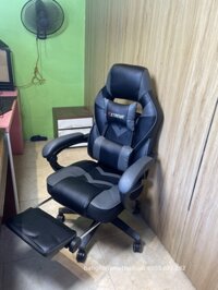 Ghế Gaming Extreme Zero V4- Có Rung Massage Lưng Và Gác Chân (Black Grey)