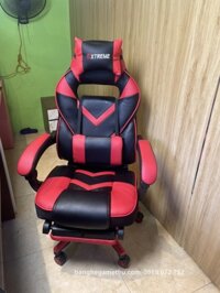 Ghế Gaming Extreme Zero V4- Có Rung Massage Lưng Và Gác Chân (Red Black)