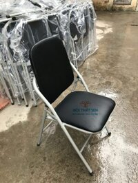 Ghế gấp da lưng cao màu Đen Trường phát giá rẻ