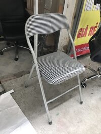 Ghế gấp da lưng thấp hàng Trường phát ( Kẻ caro)