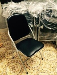 Ghế gấp da Trường Phát đen lưng dài
