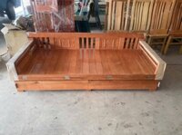 Ghế gấp- Giường gấp đa năng thông minh- Trường Kỷ gỗ sồi  có hộc kéo