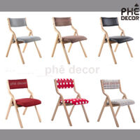 Ghế Gấp Gỗ Bọc Đệm Phê Decor - GG770